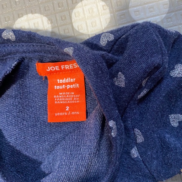 Joe Fresh Kids navy blue with hearts - Picture 3 of 3
